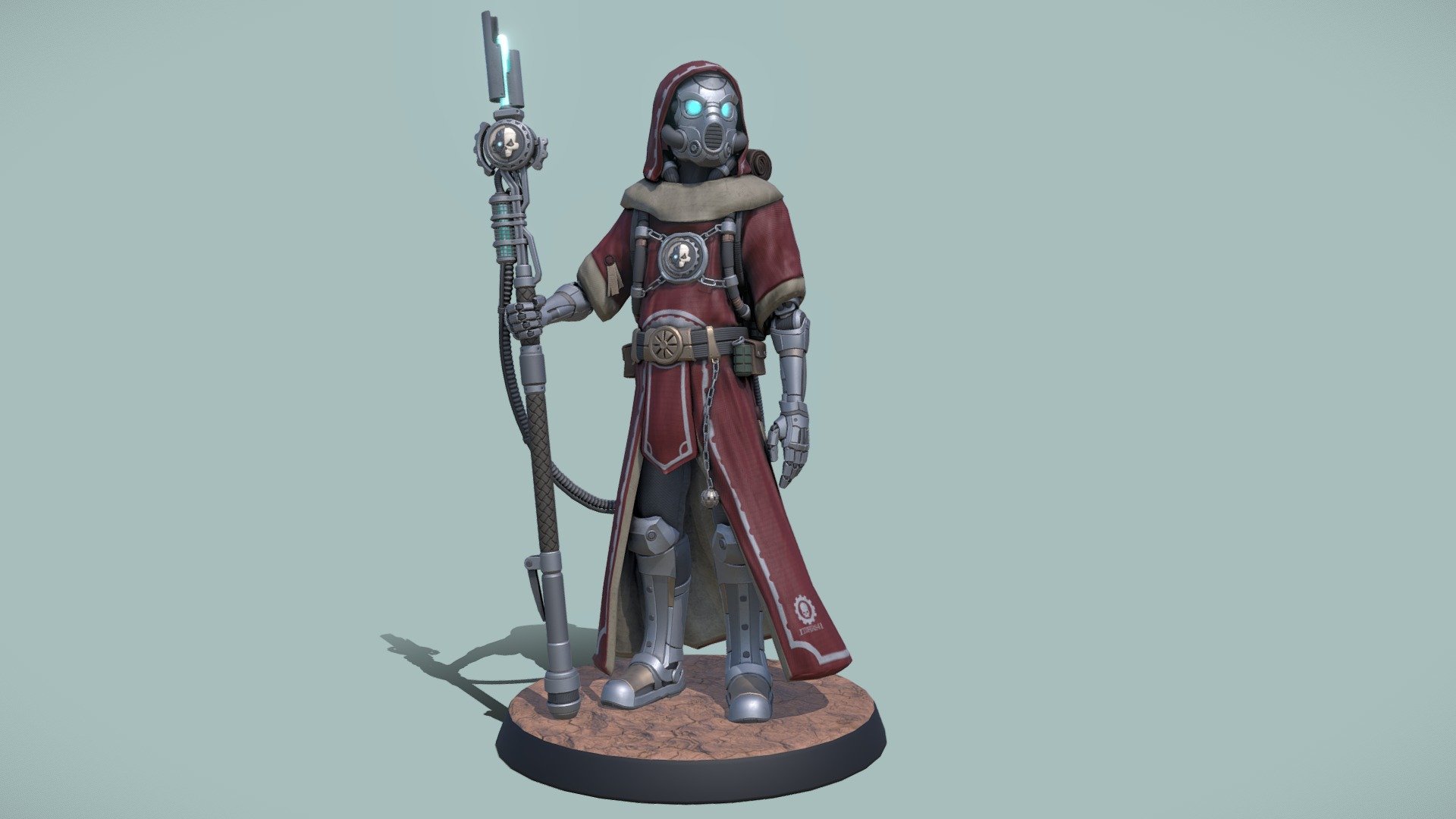 3d model i made over the last month, mainly used skitarii and other admech stuff from W40k, for once i wanted to make this character less fighting-oriented, he's most likely a scout or an explorer, hope you like it. modelled with blender and textured with substance painter. you can check out some wips i made on my twitter (@bolisguillaume) and other works i've made on my artstation https://www.artstation.com/guillaumebolis - w40k techpriest explorer - Buy Royalty Free 3D model by guillaume bolis (@guillaume.bolis) 3d model