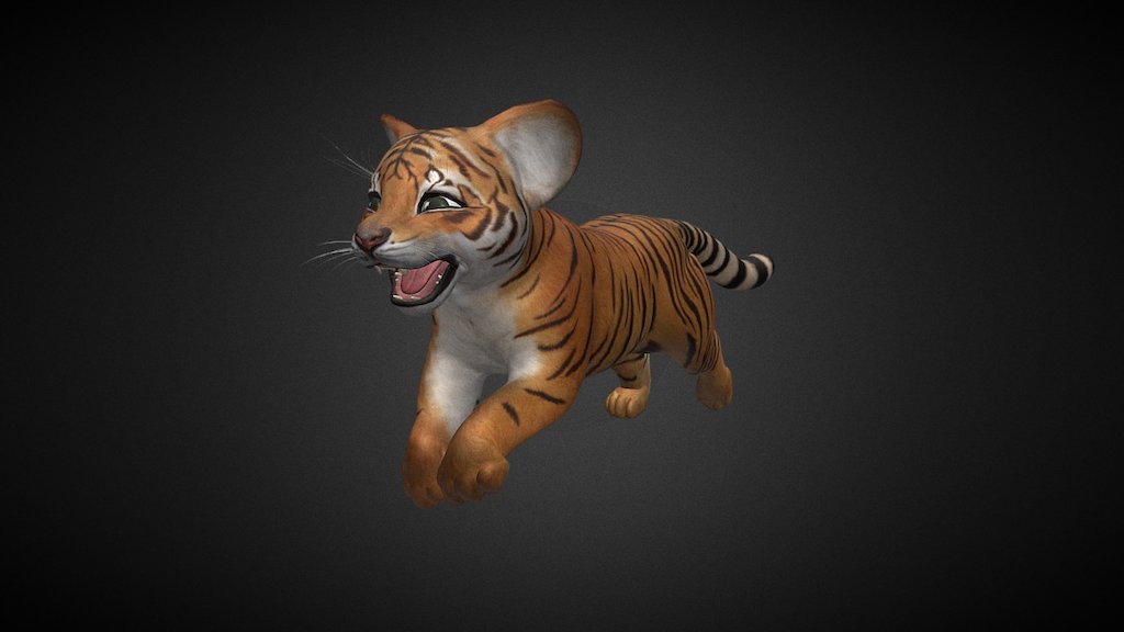Model : maya ,zbrush
texture: substance-painter - Baby Tiger Run - 3D model by creatingideas 3d model