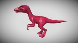[Low Poly] Velociraptor animals, velociraptor, dinosaurs, jurassic, animals-creatures, animals-cute, blender, lowpoly, low, poly, animation, animated, rigged, dino