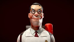 TF2 Medic valve, tf2, videogame, doctor, 3dart, teamfortress, realistic, team, medic, teamfortress2, video-games, tf2-medic, team_fortress_2, steam, skin, nwilly