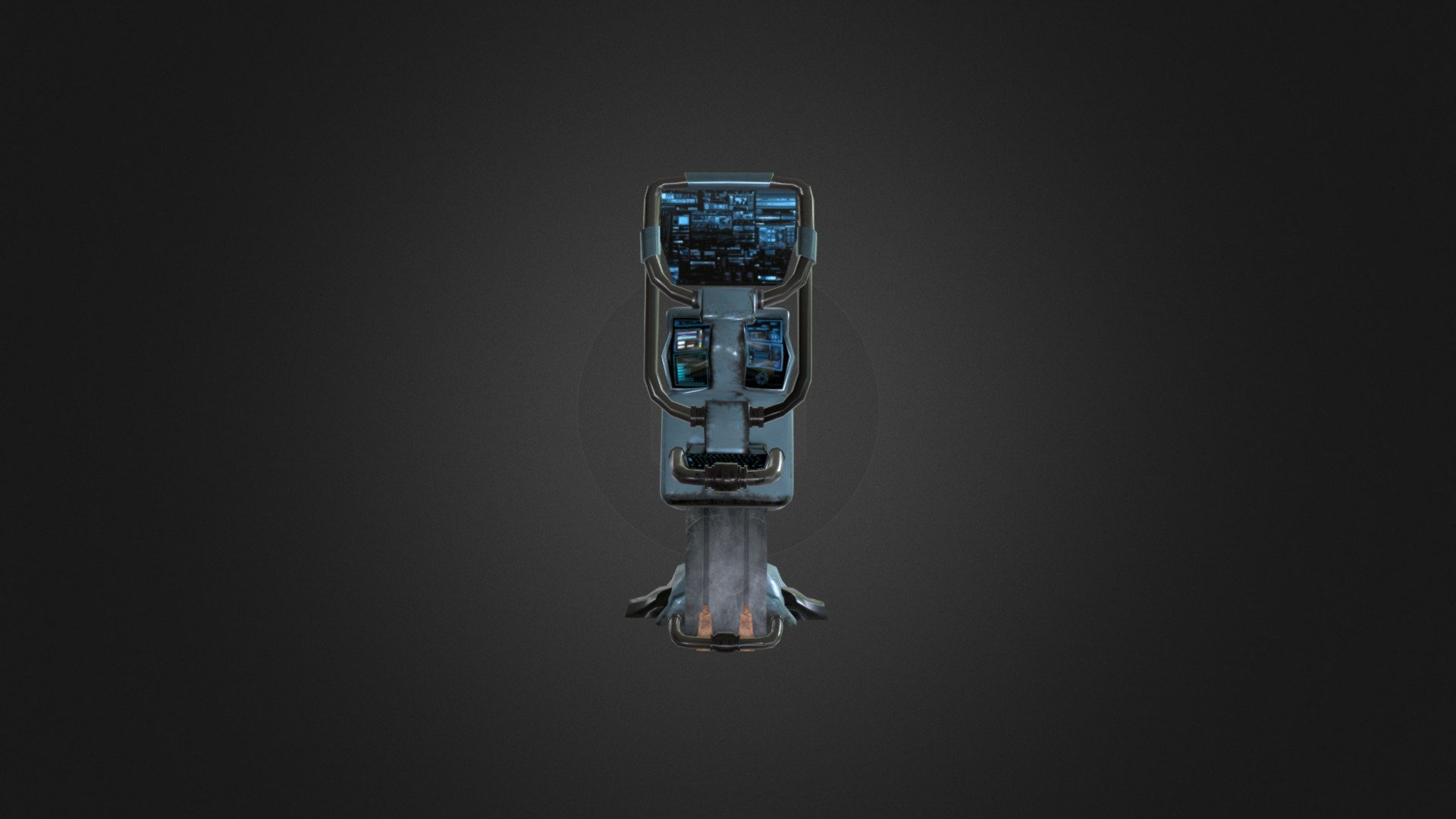 Sci- Fi Console Textured - 3D model by z_straley 3d model