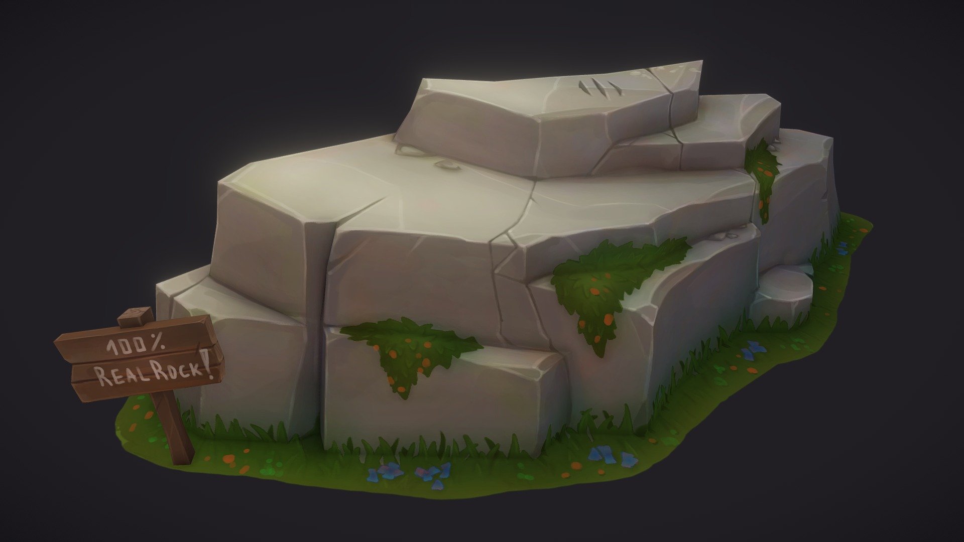 Handpainted Rock from my Free YouTube Tutorial! :)
Starting Tutorial series of Handpainted/Stylized Environments! 
Followed by a Full Course with Mentorship later on! Lets Rock!

YouTube:
https://youtube.com/@ZugZugArt
Check out my Handpainted Weapon Course:
https://www.artstation.com/a/32558042
ZugZug Discord Art Community
https://discord.gg/u4AQwZcAEp - 100% Real Stylized Rock - Buy Royalty Free 3D model by ZugZug Art (@zugzug) 3d model