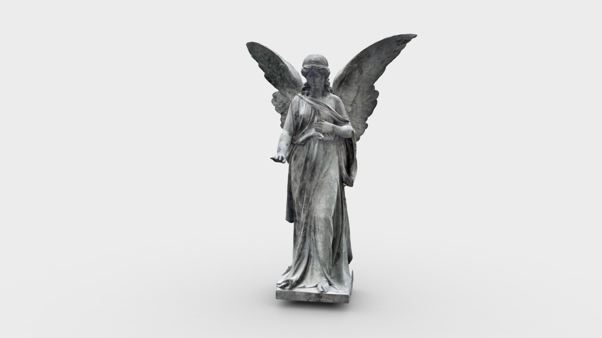 Angel sculpture at Ostfriedhof (Eastern Cemetery) in Munich, Germany 3d model