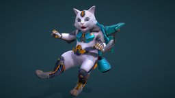 Jetpack Cat cat, jetpack, gamedev, 3d-model, overwatch, character, 3dsmax, stylized, gameready