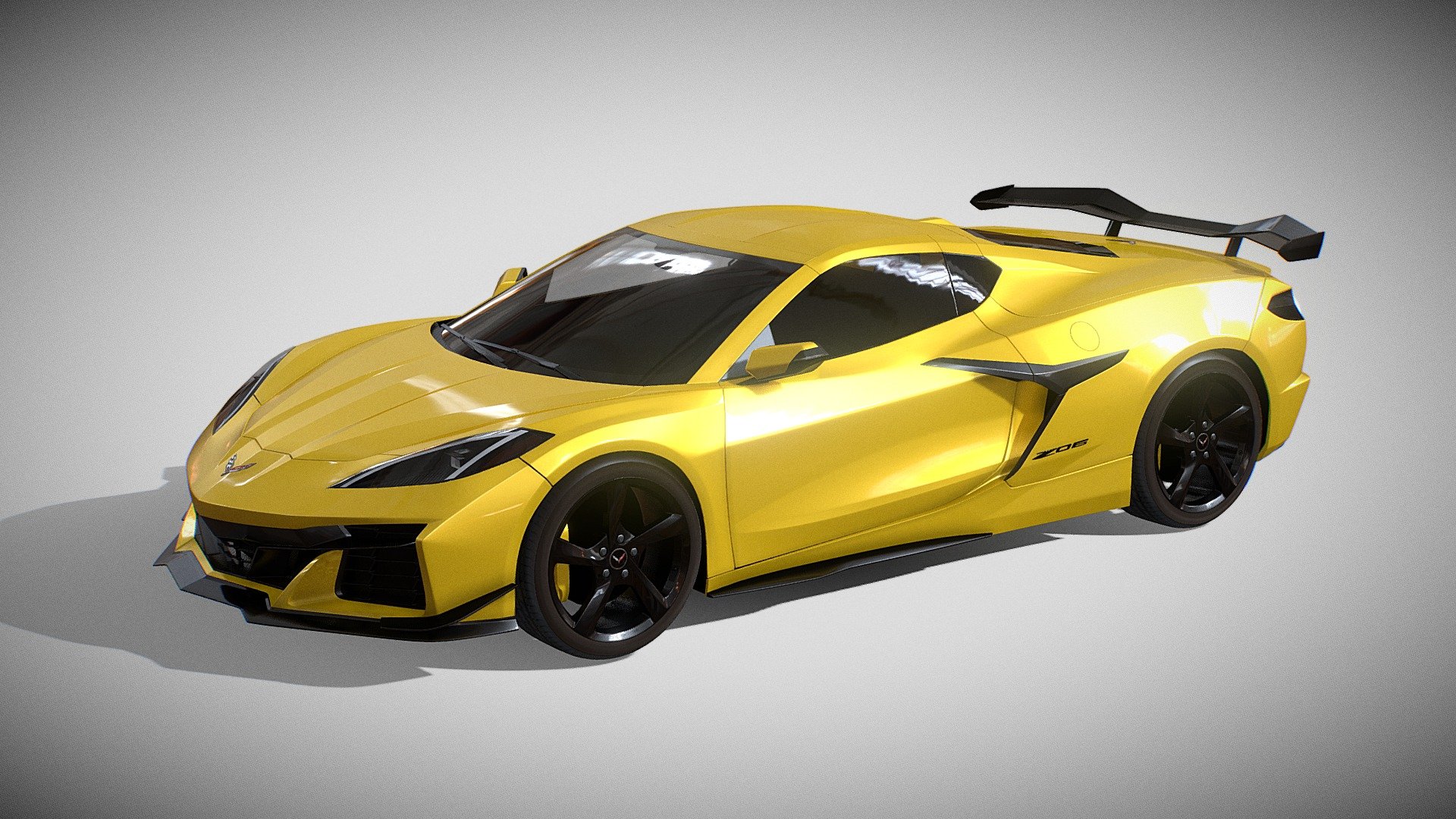 A high quality model of Chevrolet Corvette Z06 2023

Model is created in such way that every object has material’s name, you can easily change or apply materials.

Mesh is subdividable ( If needed )

Specs: All the textures are in jpg format and UVW wrapped. Model is fully textured with based on real object. All textures and materials are included and mapped in every format. Model does not include any backgrounds or scenes used in preview images.

This model is high quality, photo realalistic. The model has a fully textured, detailed design that allows for close-up renders, and was originally modeled and Textured in Blender. Fidelity is optimal up to a 4k render

IF THERE IS ANY ISSUE REGARDING THE MODEL FEEL FREE TO DROP A COMMENT .

let us know if you liked the model give a like and comment 3d model