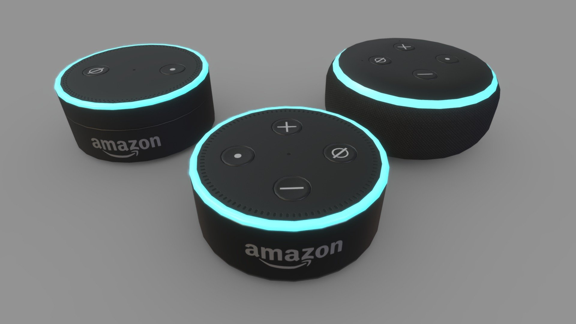 Alexa

Amazon Dot  Gen 1, Gen 2, and Gen 3 smart speaker

If you are looking for Amazon Echo you can find it here: https://skfb.ly/onyNR



Made in Blender and Substance Painter. Additional files include .c4d .blend .fbx .obj files and 4k textures.


If you enjoy this Model please leave a review or any kind of feedback in the coments.

Follow me on Twitter - Amazon Dot - Buy Royalty Free 3D model by Unconid 3d model