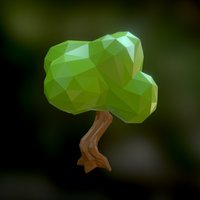 Small Low Poly Tree tree, geometry, lowpoly, stylized, environment
