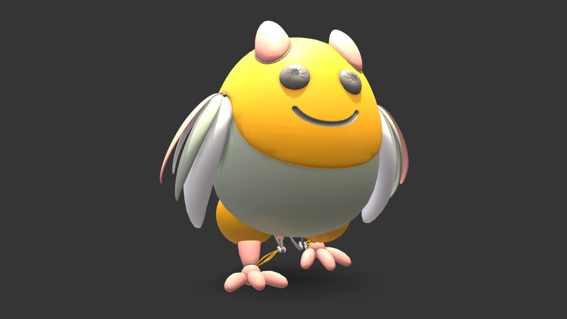 The pod is inspired by animal owl - A cute pod fully rigged - Download Free 3D model by YoungGilgamesh 3d model