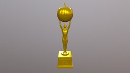 Appley Award 3D print model figure, smith, oscar, miniature, , , statue, award, rick, prize, jerry, memes, rickandmorty, morty, catoon, character, human, male, gold, jerrysmith, appley