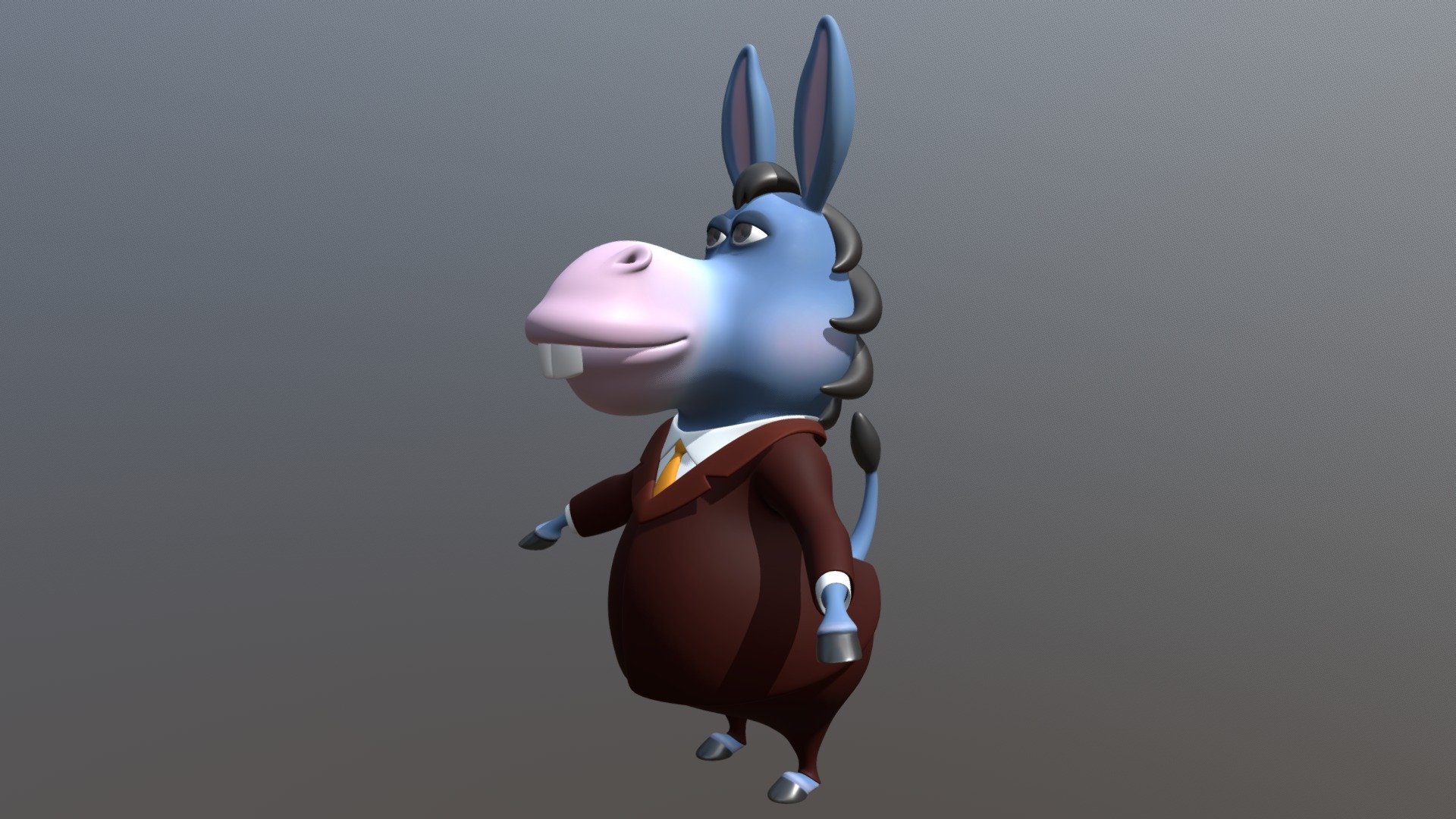 Funny character, made for the training videos for children. You can buy this character here: -link removed- - Cartoon Donkey - 3D model by Ada King (@shakti) 3d model