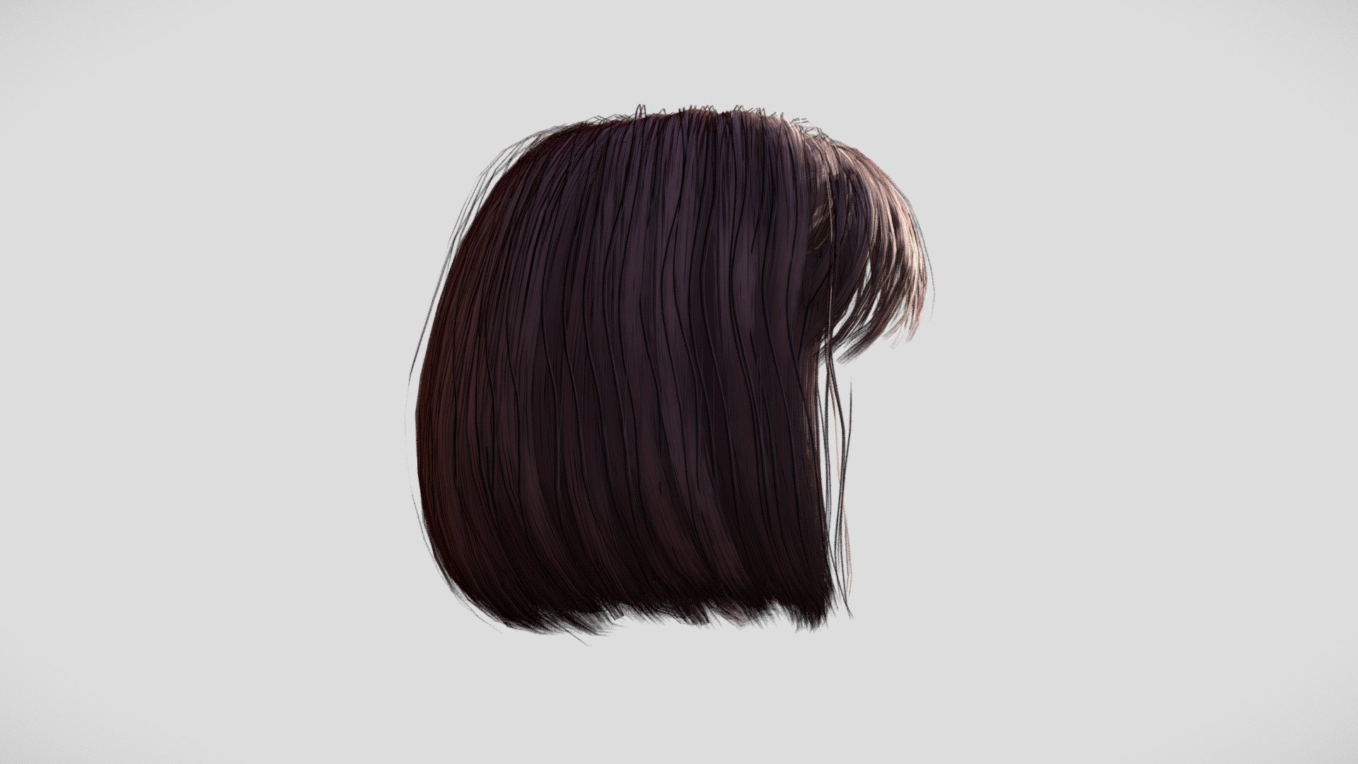 Hairstyle for your 3d character!

GEOMETRY:
The haircut is made with quad polygon geometry, a.k.a hair cards. The hair geometry is meticulously constructed with a single edge flowing through the center for easy rigging and intuitive spline manipulation.

TEXTURES:(4096x4096):
    o - used to simulate Ambient Occlusion effect
    z - used to simulate Unreal's Pixel Depth Offset effect
    flow - used to control the direction of reflection normal
    id - used for cross-strand color variation
    op - used to manipulate opacity or alpha
    root - used for gradual root coloring along the flow of the strand
    base - Base texture

The textures are compatible with the new Smart Hair system within Reallusion Character Creator, which is made to be used with both UnrealEngine and Unity.

EXTRA:
The hairstyle also includes the scalp geometry and textures to prevent the skin from peaking through the hair strands thus creating an unrealistic-looking hairstyle.

Happy characterizing!

**NOTES:
* Head not included - Female Hair - 009 - Buy Royalty Free 3D model by Scanlab Photogrammetry Inc. (@scanlabstudio) 3d model