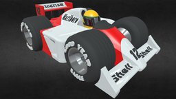 Ayrton Senna F1 3D print model chibi, cars, f1, charger, toys, collection, bobblehead, vehicledesign, game-model, chibicharactermodel, cartoon