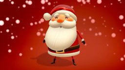 Cute Santa Claus red, toon, cute, winter, santa, xmas, christmas, holiday, claus, santaclaus, casual, character, cartoon, game, male, stylied