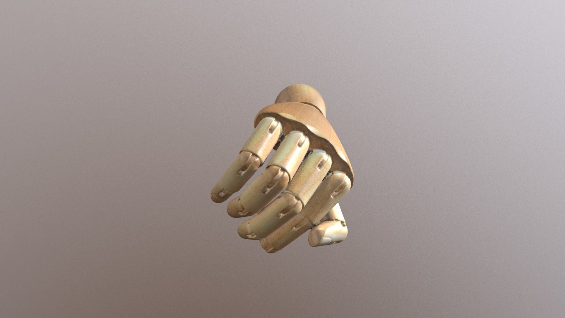 3d Scan of a wooden hand - Wooden Hand - 3D model by Shannon (@Avaelish) 3d model