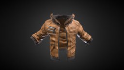 Leather Jacket outfit, garment, character, low-poly, clothing, noai