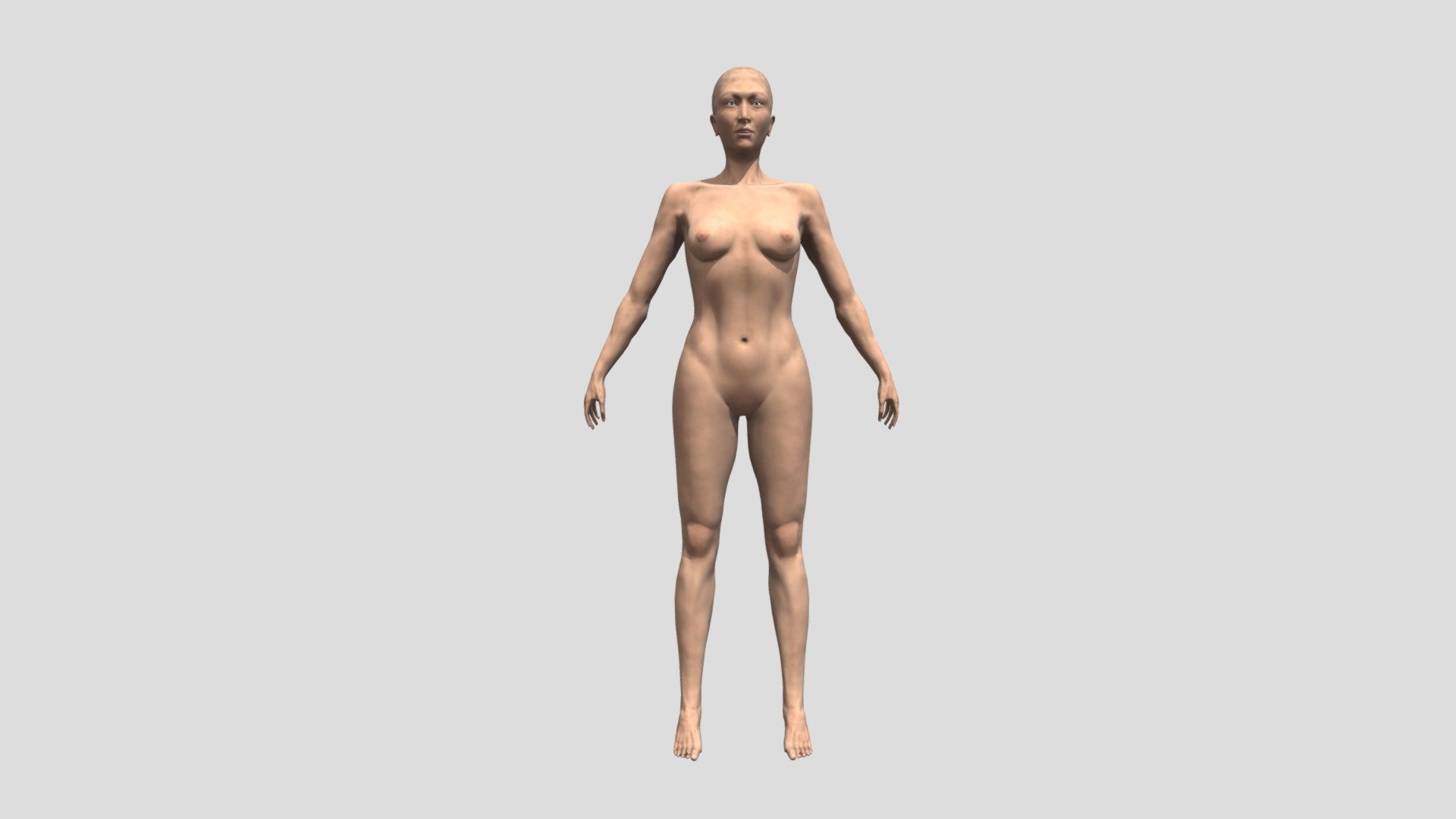 Just body without clothes and without hair, i will try to add hair later 3d model