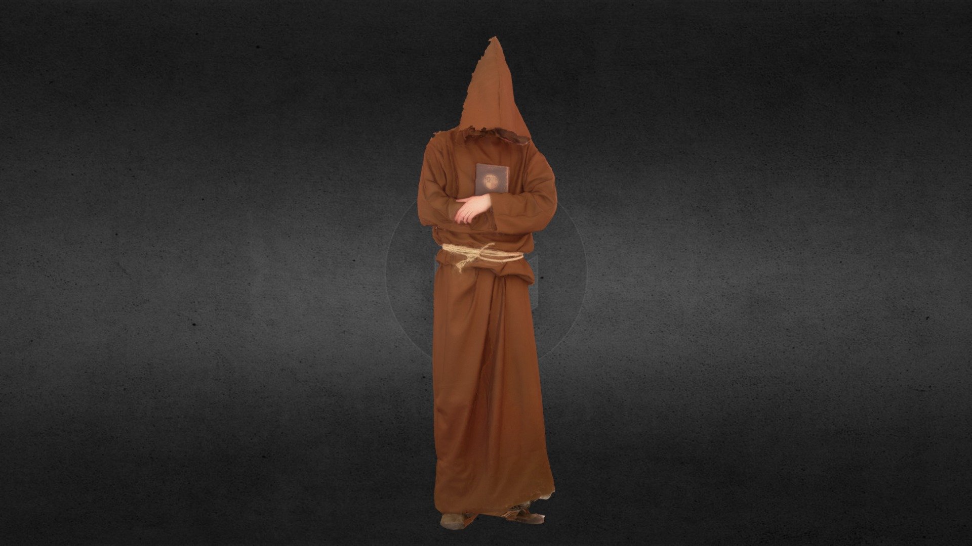 Halloween Monk costume at Science Centre Tietomaa 3d model