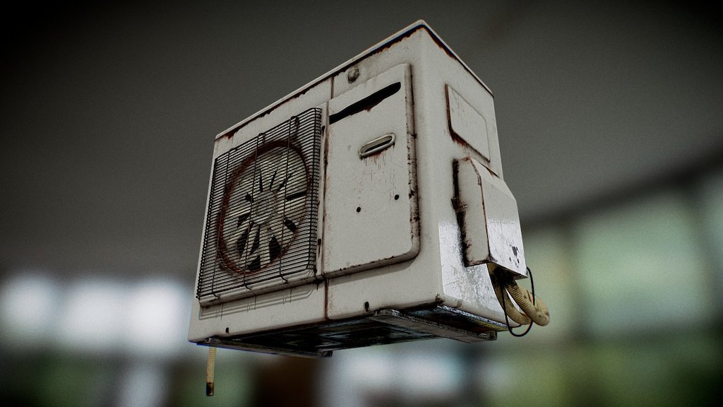 Air Conditioner High Poly - 3D model by donat.somogyi 3d model