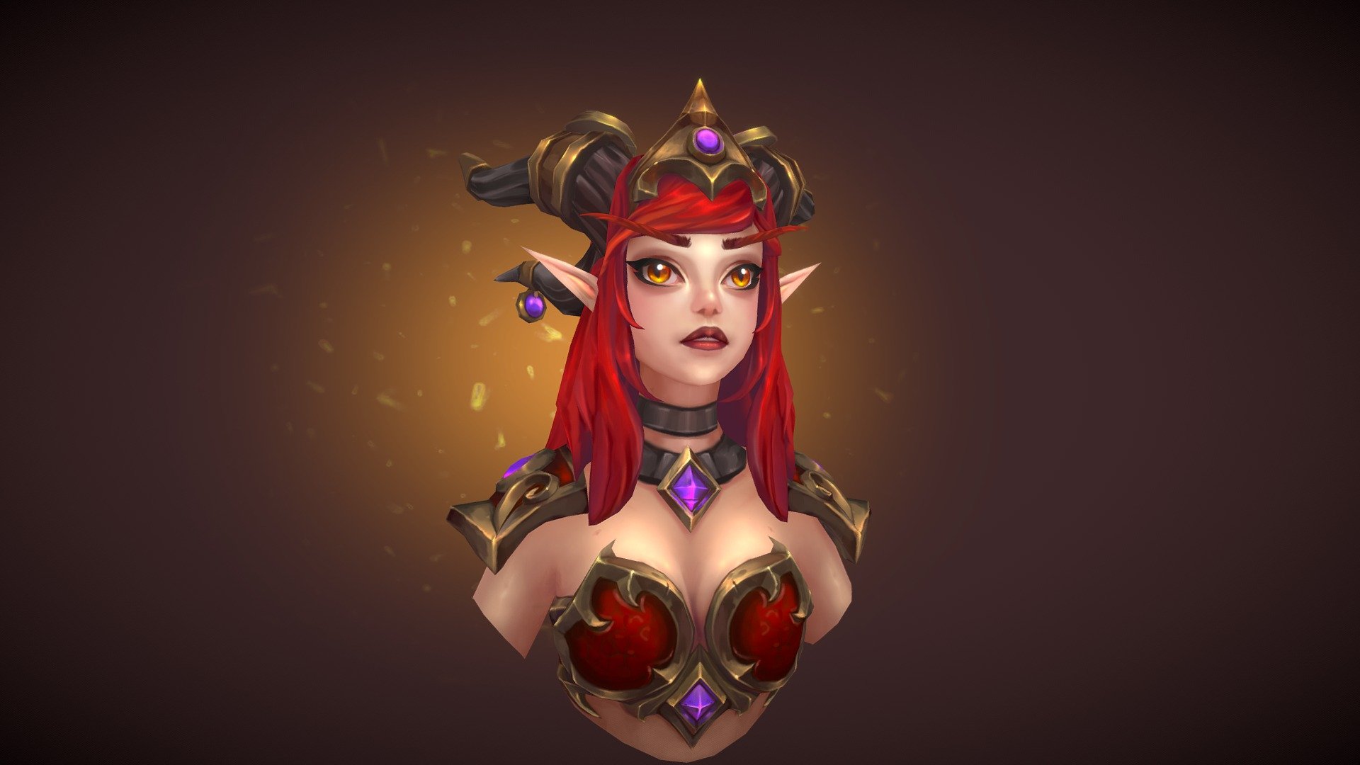 My entry to the #StylizedBustChallenge . This is hybrid Alexstrasza's outfit that I like from games and cosplays. Full project here - https://www.artstation.com/oleaf - Alexstrasza - 3D model by Oleaf (@homkahom0) 3d model
