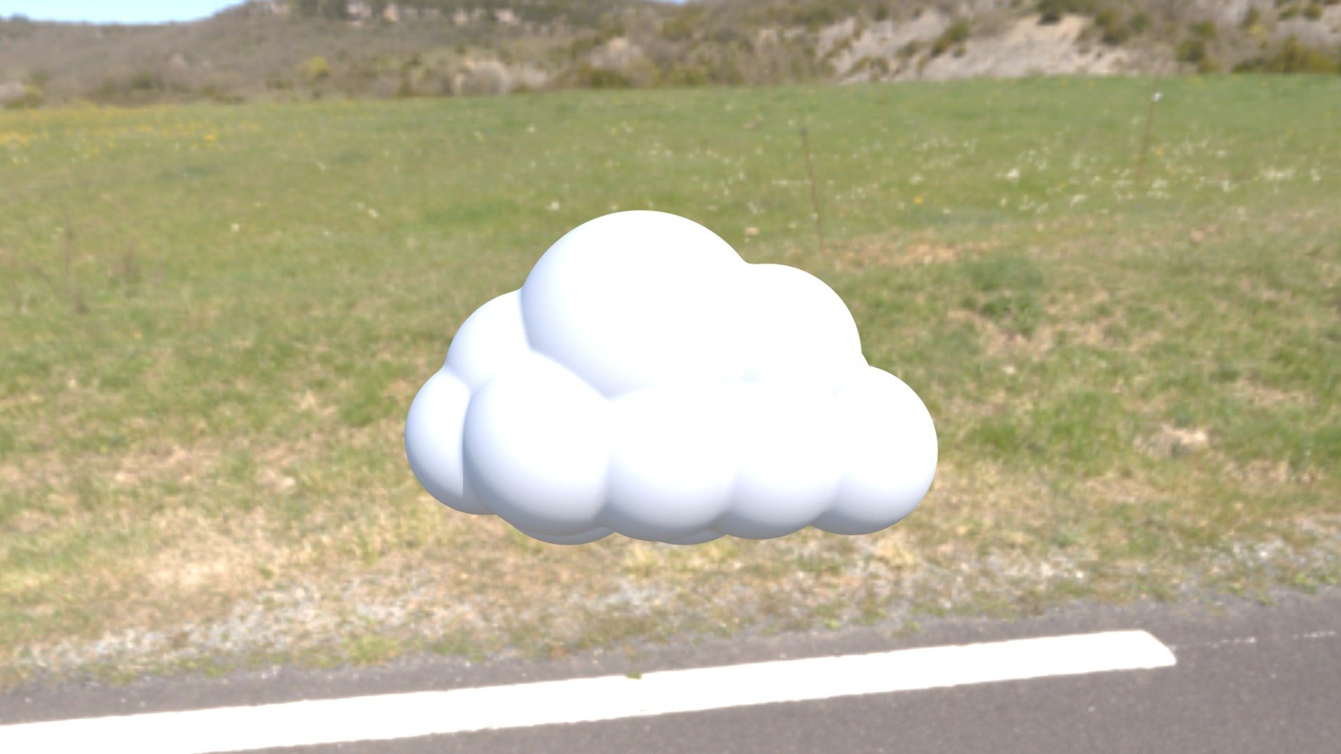 3d model of highpoly clouds made with metaballs in blender. I added two sun lights to create the shadows 3d model