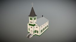 St Pauls Church catholic, new, fbx, game-ready, game-asset, skylines, church-architecture, bern, citiesskylines, low-poly, asset, game, blender, lowpoly, cities-skylines, church, newbern