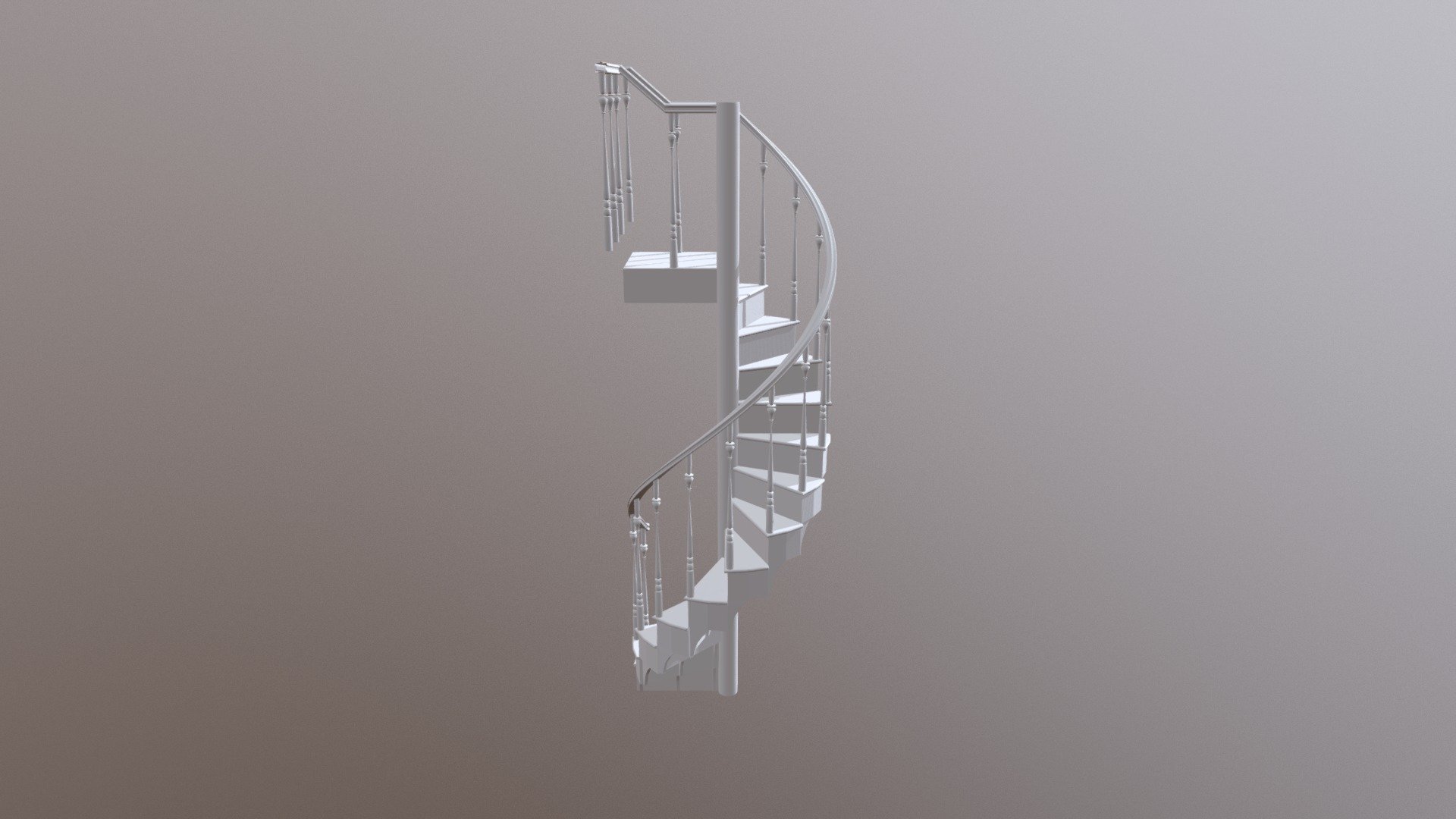 Spiral stair made for school project - Spiral Stair - Download Free 3D model by K Kang (@aruniel) 3d model