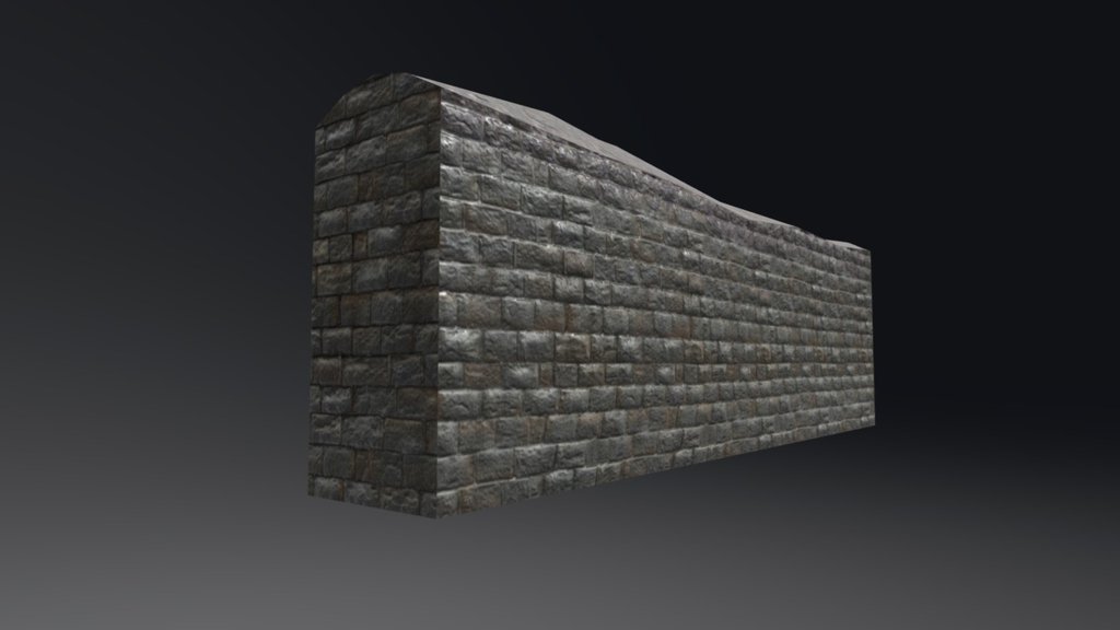 For games&hellip; maybe) - Old Wall - Download Free 3D model by Alastoir De Faruh (@alfaruh) 3d model