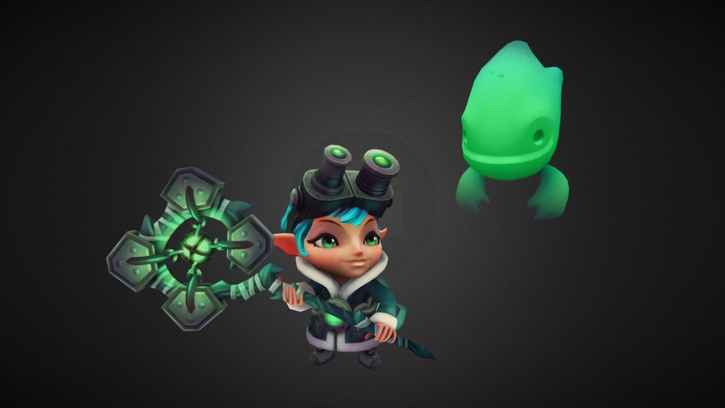 Polycount Riot Games Art Contest 2014 Entry - Ghost Hunter Lulu - 3D model by haZe 3d model