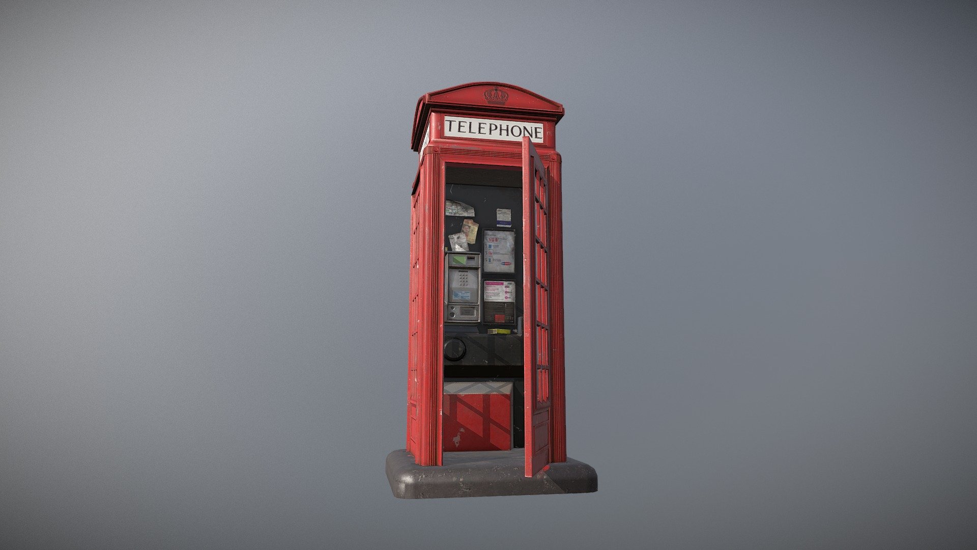 Used softwares: 

3Ds max for modeling 

Substance painter for texturing 

rendered in substance painter - phone booth - 3D model by peyvand (@peyvand_a91) 3d model