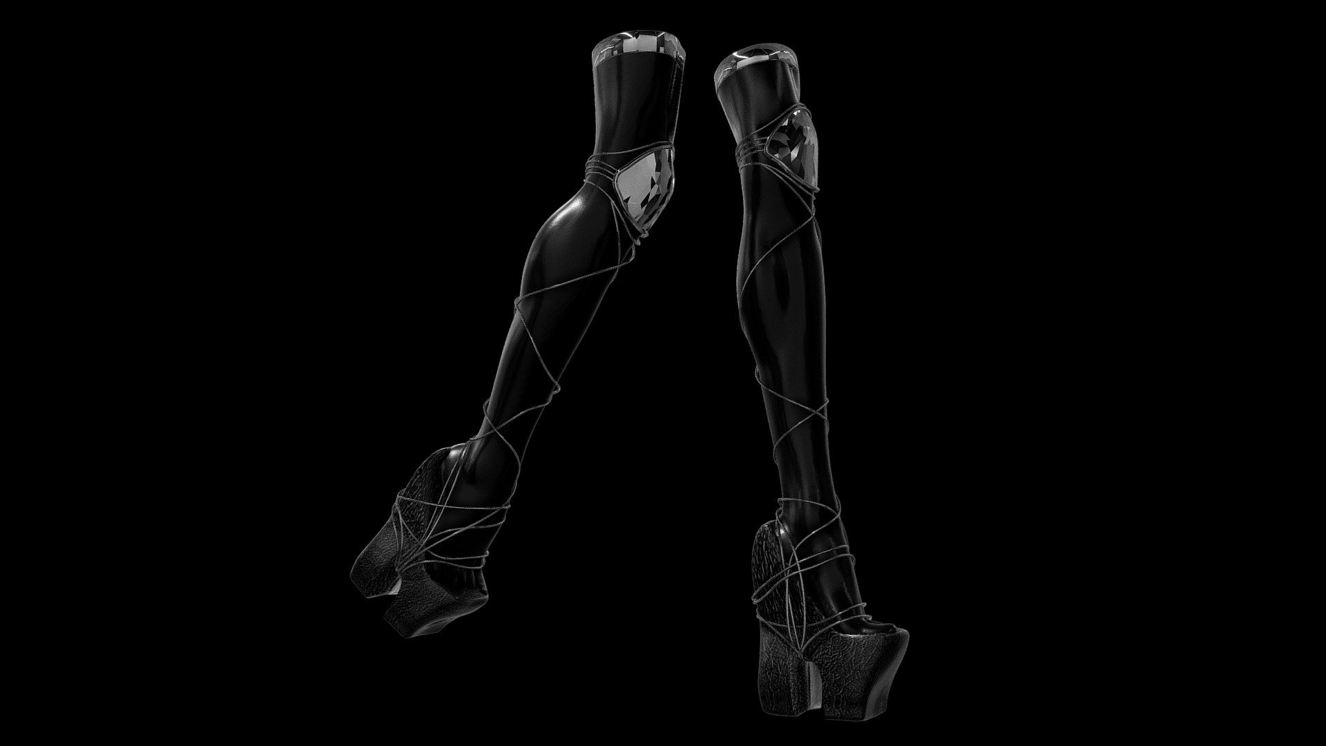 Fashion design / socks and heels - Buy Royalty Free 3D model by 4145K4N 3d model
