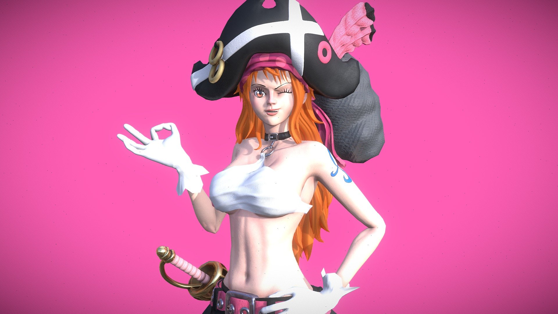 🍊Nami our dear navigator of the Straw Hat Pirates wearing her outfit in the movie One Piece Red🍊 

Made in Blender and Substance Painter

 - Nami One Piece Red - Buy Royalty Free 3D model by Marcos Corrêa Nunes (@acedevsuper) 3d model
