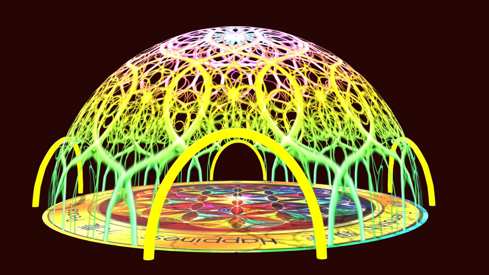 Fractal Dome - Download Free 3D model by Miguelangelo Rosario (@miguelangelo2k) 3d model