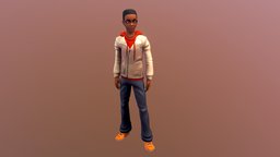 Jaylen 7th Grade boy, young, game-character, african-american, character, mobile, male, black