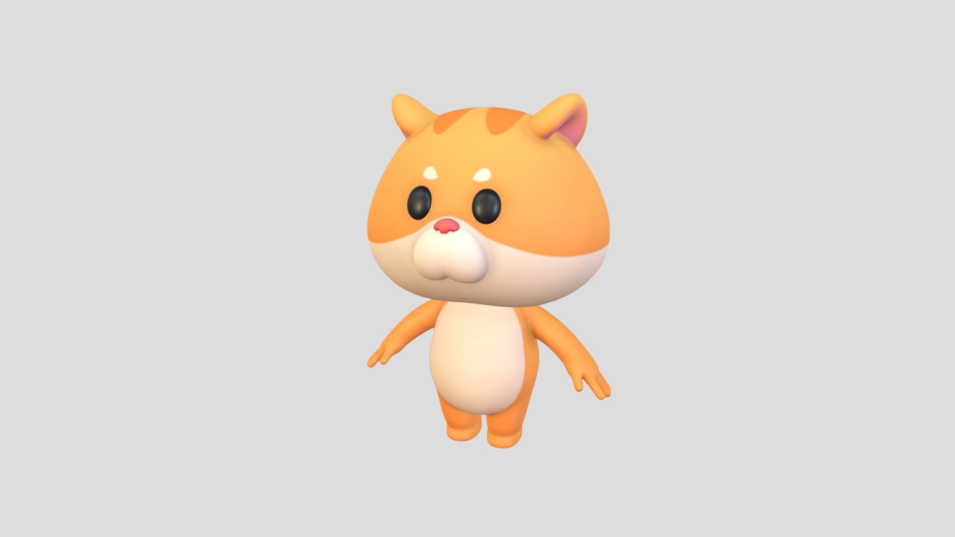 Hamster Character 3d model.      
    


File Format      
 
- 3ds max 2021  
 
- FBX  
 
- OBJ  
    


Clean topology    

No Rig                          

Non-overlapping unwrapped UVs        
 


PNG texture               

2048x2048                


- Base Color                        

- Roughness                         



3,342 polygons                          

3,386 vertexs                          
 - Character192 Hamster - Buy Royalty Free 3D model by BaluCG 3d model