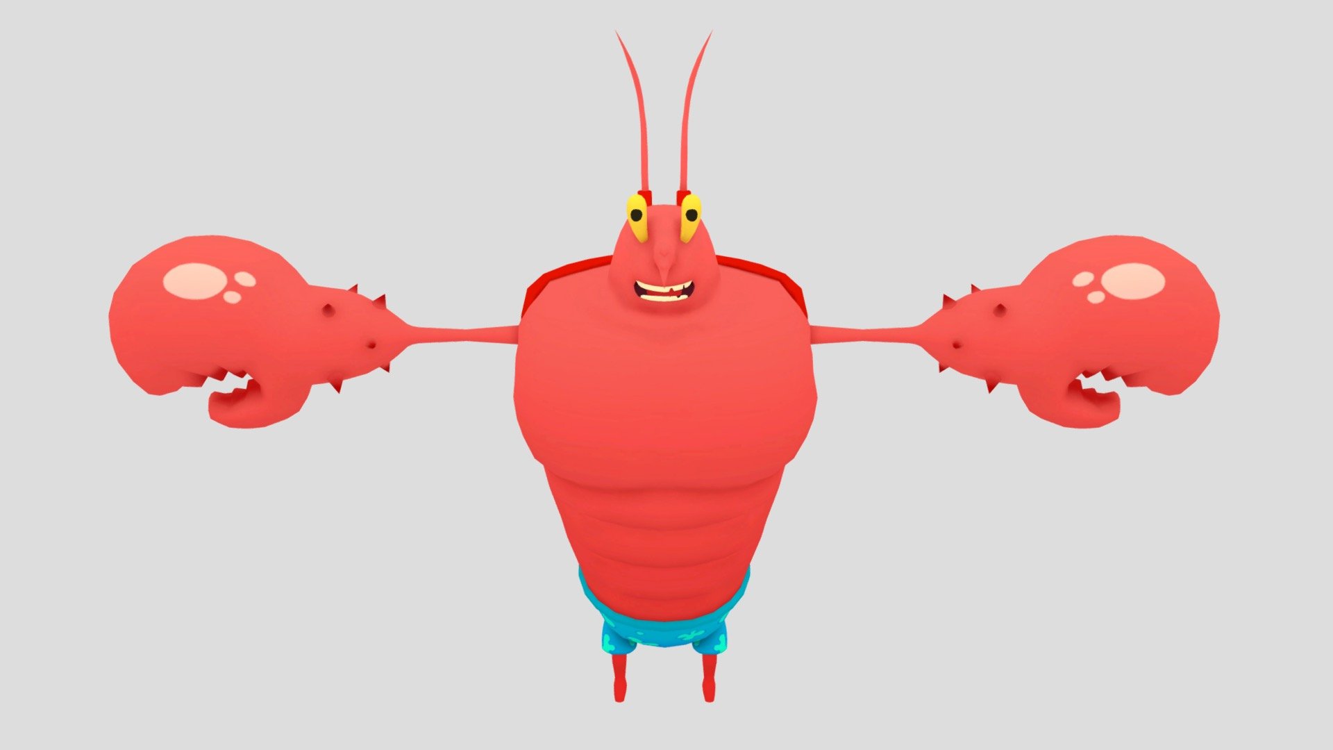 battle for bikini bottom - Bfbbr Larry the Lobster - 3D model by Sajin Mickey Firey fan 1342 from Cheryl hill (@cherylhill28) 3d model