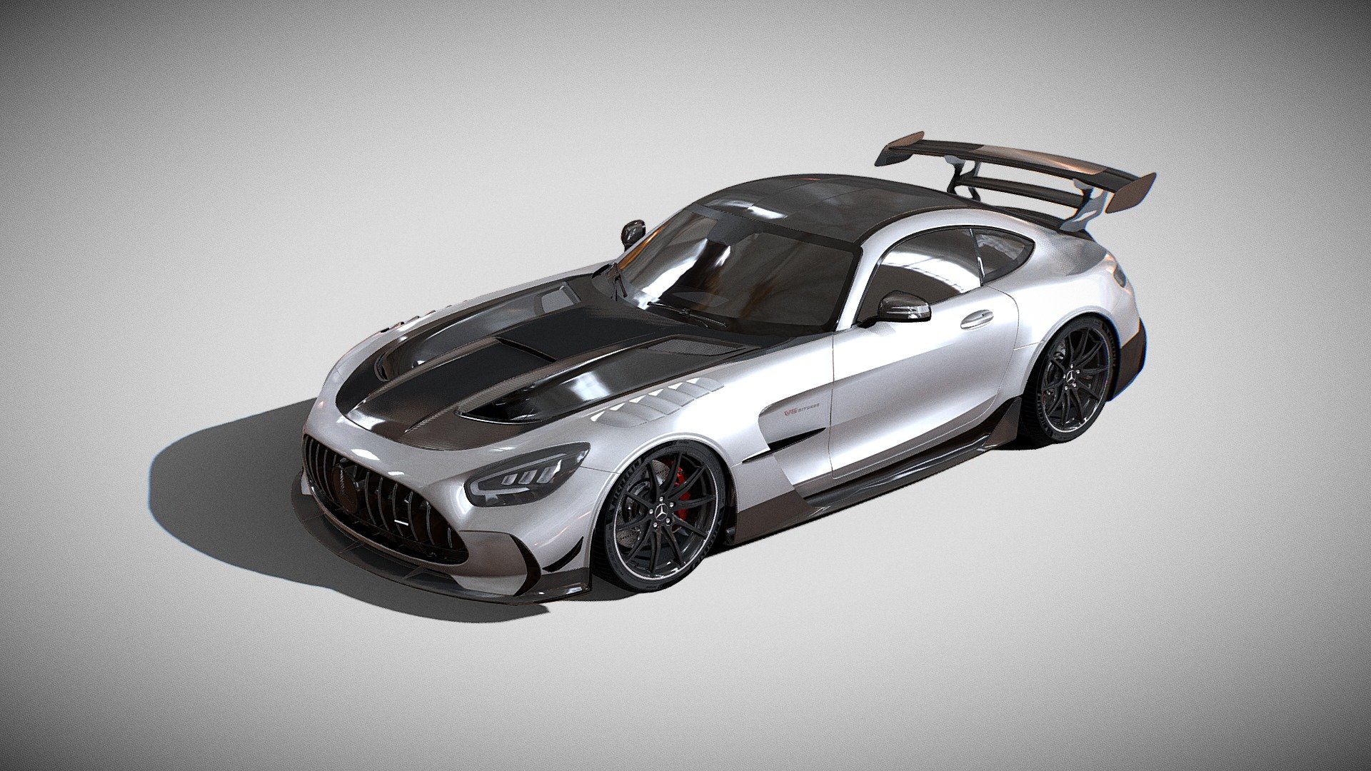 A low-polygon model of Mercedes-Benz AMG GT 2021-2022 Game ready VR/AR Compatible.

Every object has material's name, you can easily change or apply materials. Low Poly can be used in VR,Games Etc

Model is fully textured with based on real object. All textures and materials are included and mapped in every format. Model does not include any backgrounds or scenes used in preview images. Renders made with Blender in Cycles.

This model is high quality, photo realalistic. The model has a fully textured, detailed design that allows for close-up renders, and was originally modeled and Textured in Blender. Fidelity is optimal up to a 4k render

3D model created maximally close to a real Mercedes-Benz car and based on the dimensions from open sources.

All main parts of the model are separated objects.

You can easily change all materials 3d model