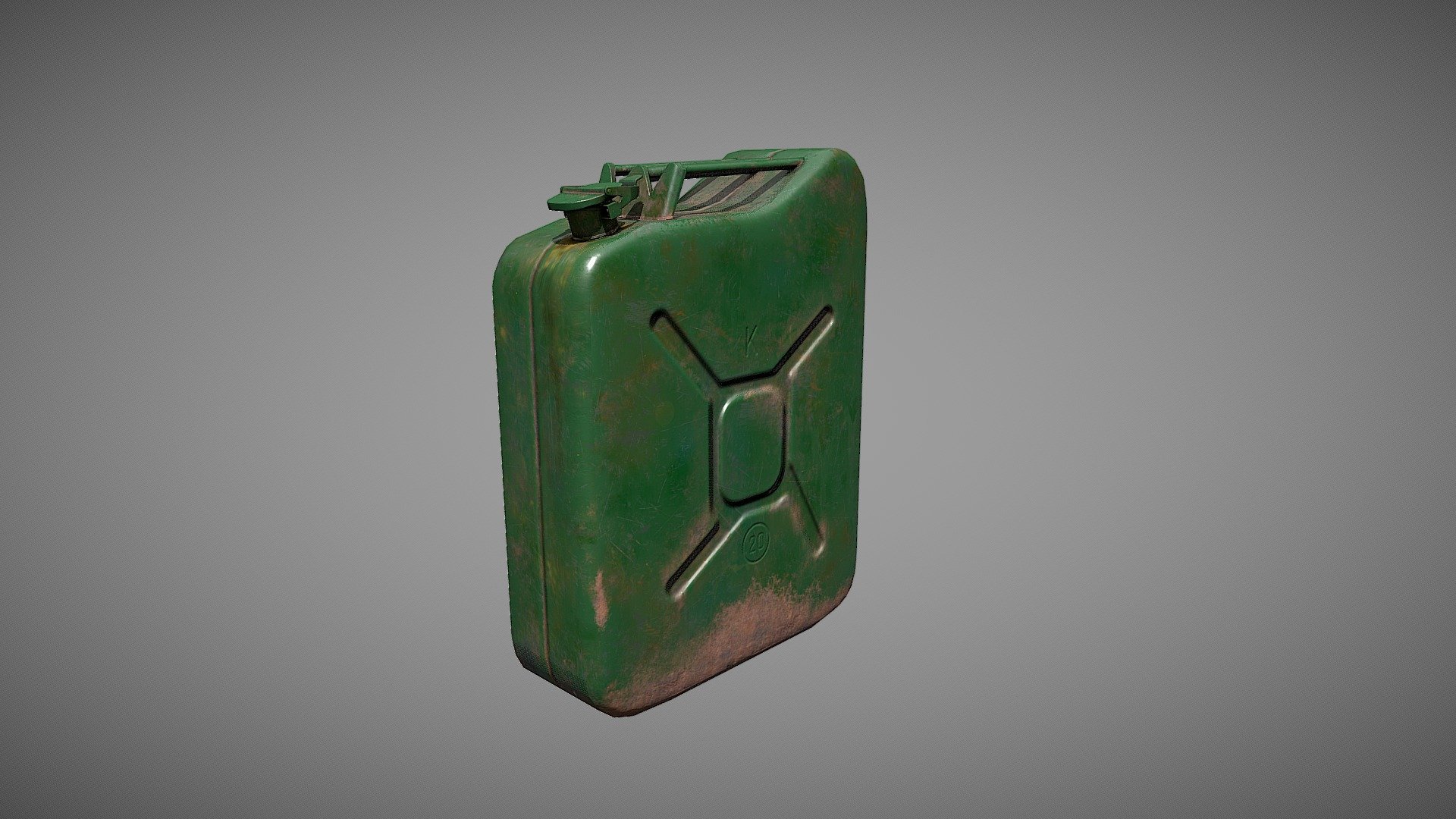Gasoline Jerry Can low-poly 3d model ready for Virtual Reality (VR), Augmented Reality (AR), games and other real-time apps.

PBR Game Ready

Game ready with PBR Textures 
UE4 Optimized - Metalness Use for PBR 
Real World Scale Measurements 
Mikk Tangent Space

Maps included 
2048 x 2048 
4096 x 4096 
D (Diffuse) 
N (Normal) 
AO_R_M (Red Channel - Ambient Occlusion | Green Channel - Raughnes | Blue Channel - Metalic)

TGA format

Rendered in Marmoset Toolbag - Gasoline Jerry Can - 3D model by konast 3d model