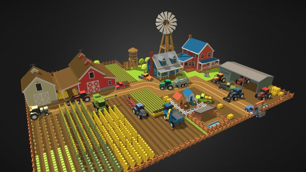 Simple Farm - Cartoon assets - Simple Farm - Cartoon assets - 3D model by Synty Studios (@syntystudios) 3d model
