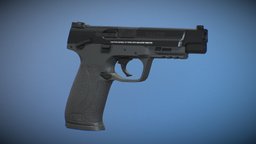 S&W MP40 pistol police, modern, assets, smith, arm, side, sw, aim, wesson, apocalypse, bullet, wrench, ammo, peace, attack, kill, combat, battle, pistol, defence, projectile, headshot, mlitary, weapon, lowpoly, gun, war, hand, gameready, zombie