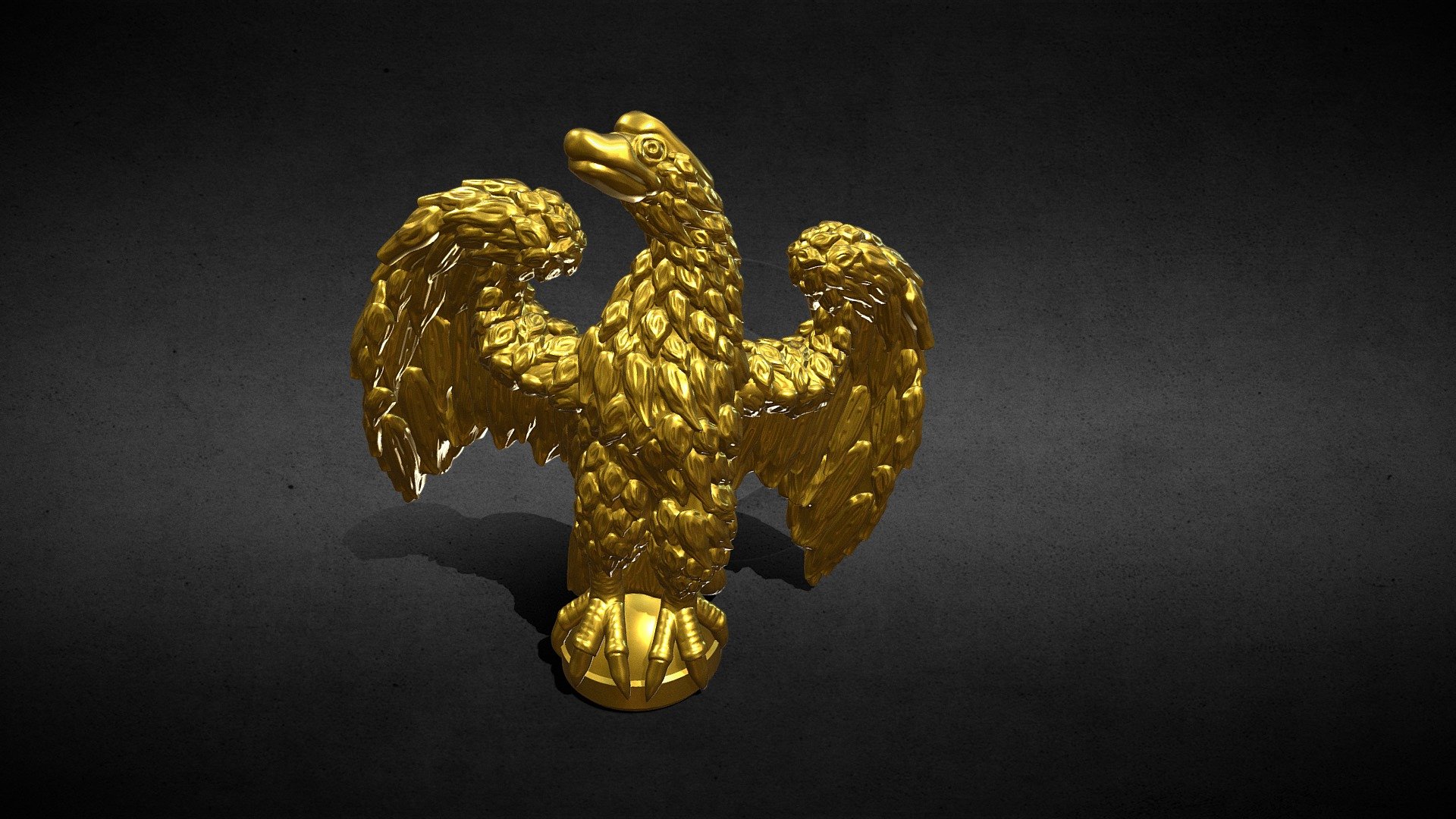 An eagle sculpture in a pose ready for 3d print in one piece I included the OBJ and STL if you need 3D Game Assets or STL files I can do commission works 3d model