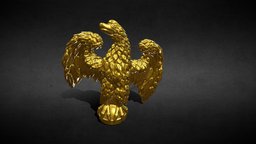 Eagle Sculpture sculpt, bird, eagle, pose, retro, medieval, 3dprintable, miniature, figurine, american, replica, aguila, patriot, patriotism, 3dprint, 3d, usa, zbrush, animal, sculpture