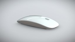 Apple Magic Mouse computer, mouse, mac, pc, desktop, manipulator, low-poly, 3d, low, poly, model, digital