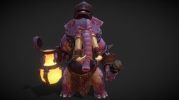 ELEPHAS handpainted, lowpoly