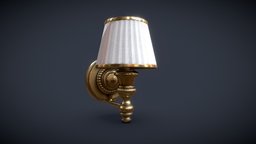 Lamp_Wall_Victorian lamp, victorian, steampunk, golden, ligth, wall