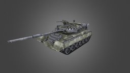 T-80UD Main Battle Tank track, army, tanks, gamedev, vechicle, tank, battle, weapon, game, military, gun, war