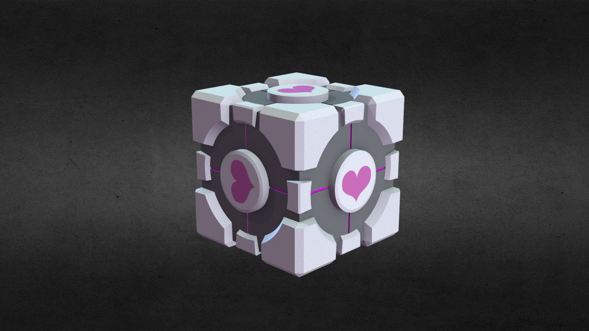 Companion Cube from Portal - Companion Cube - 3D model by CHR (@CHRYesterday) 3d model