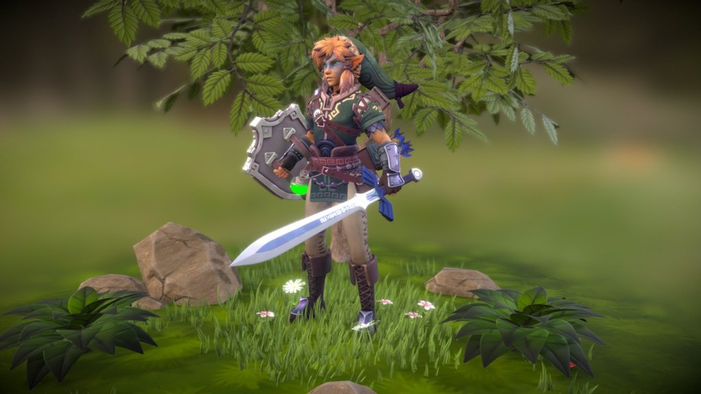 After playing breath of the wild I felt very inspired to create a new model of Link. I stumbled upon a great concept by Trent Kaniuga and decided to run with it.

Concept:
https://www.artstation.com/artwork/r4Zk2 - Link Animated - 3D model by theStoff 3d model