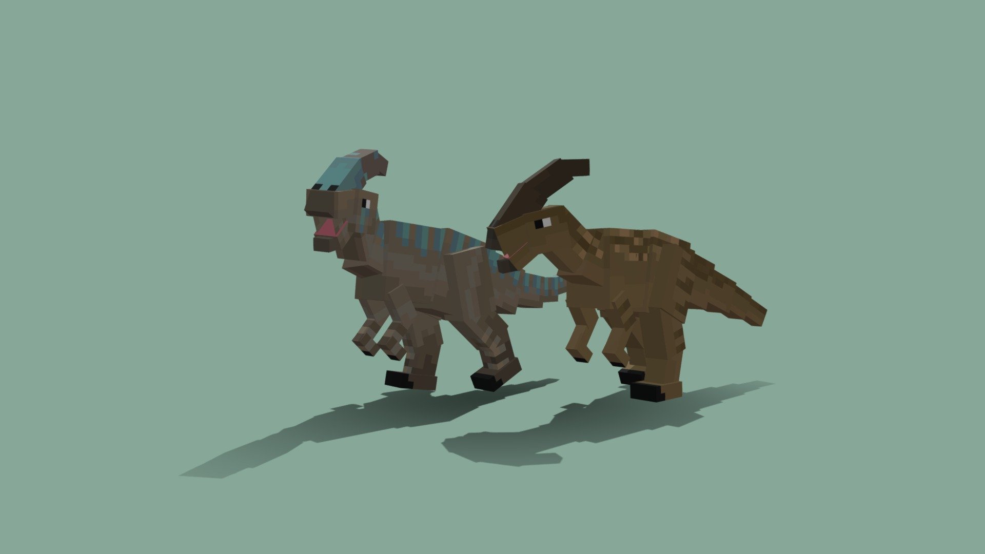 Duo variants of Parasaurolophus that you can see in Jurassic World Dominion - Parasaurolophus Dominion - 3D model by DinoAwesome_344 3d model