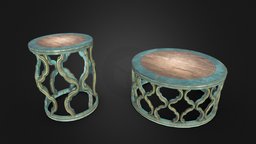 Cyan Coffee and End Table 