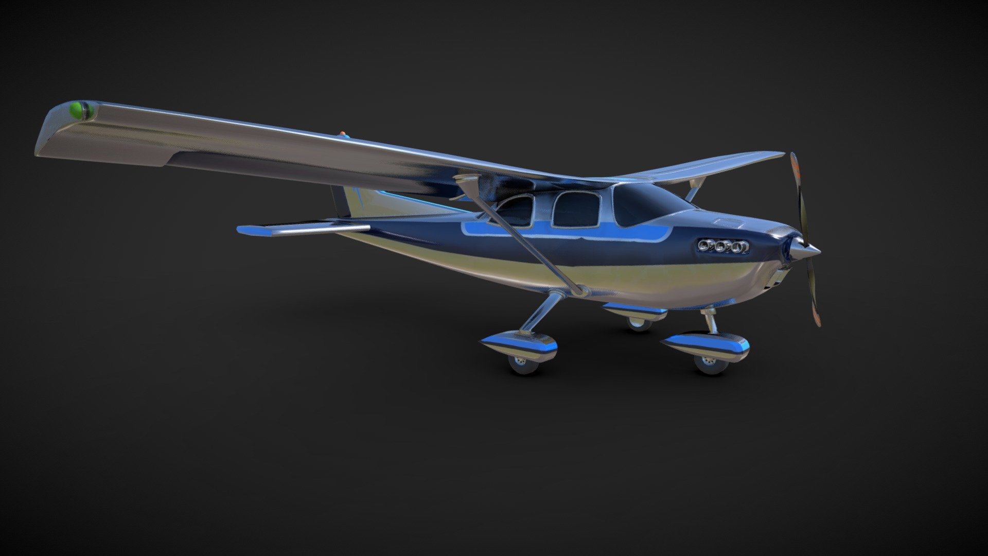 plane_low_poly - Download Free 3D model by Grapic_artplay 3d model